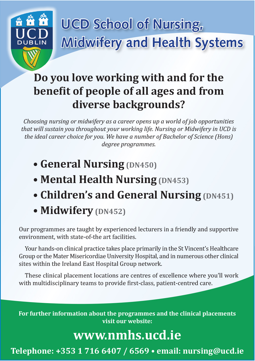Nursing Midwifery At Ucd Education Magazine
